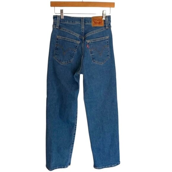 Levi's Ribcage Straight Ankle Jeans in Summer Slide 24 - Picture 4 of 6
